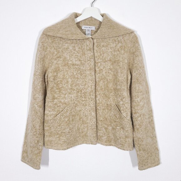 Vintage Neutral Wool Sweater Made in Hong Kong - Picture 1 of 7